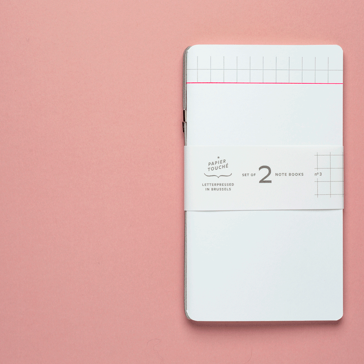 Basic N°3 : 1cm squared — set of 2 notebooks
