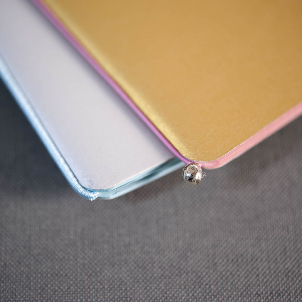 Silver / Gold: set of 2 notebooks