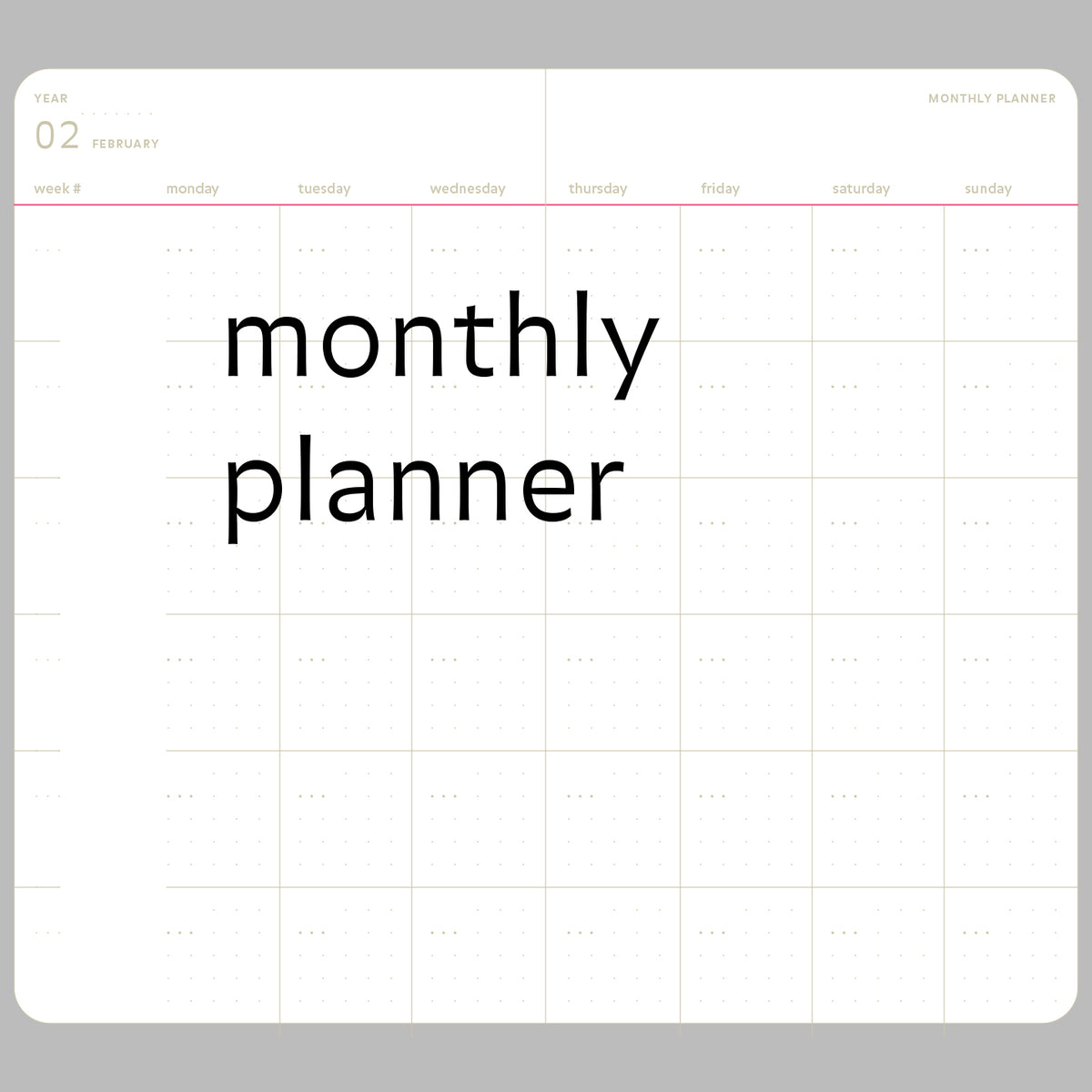 open-dated planner